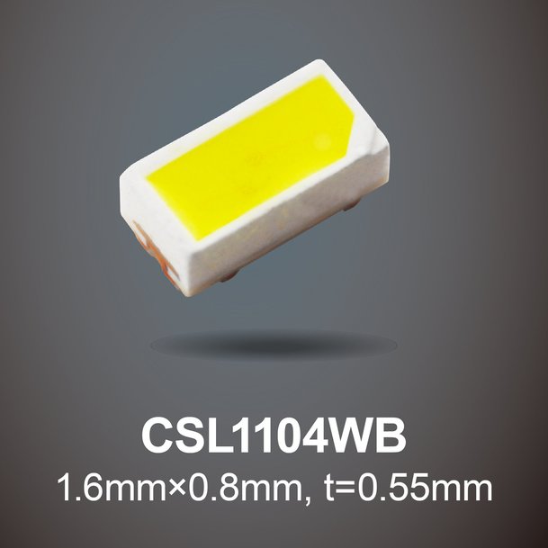 Nouvelles LED à puce blanche : haute intensité lumineuse (2,0 cd) dans un petit format 1608 (métrique) de premier ordre